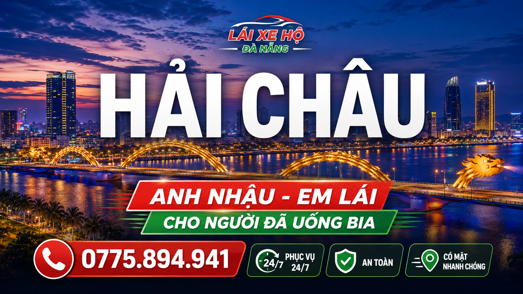 Lái xe hộ Hải Châu Đà Nẵng