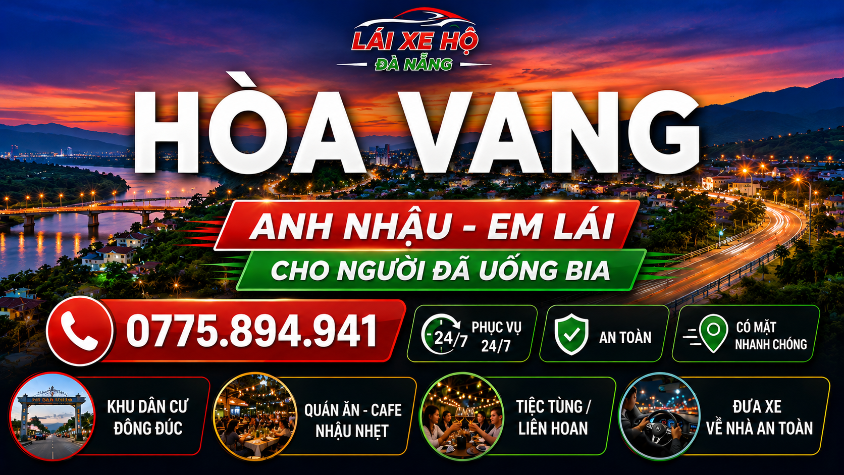 Lái xe hộ Hòa Vang Đà Nẵng