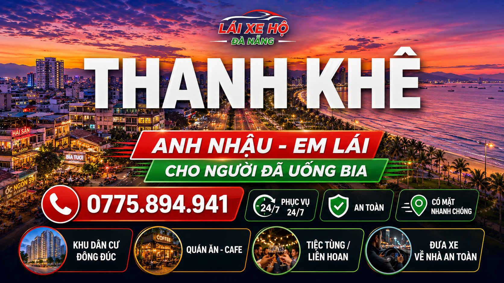 Lái xe hộ Thanh Khê Đà Nẵng